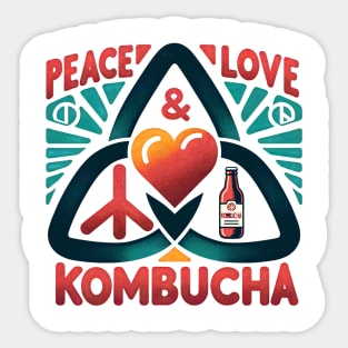 Peace, Love, Kombucha Sticker